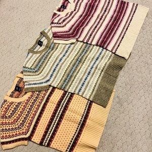 3 vintage Gap fair isle sweaters bundle
